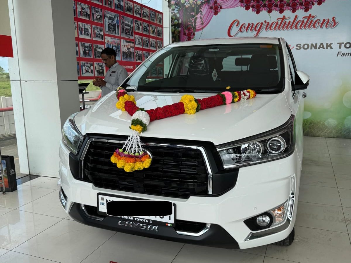 Innova Crysta available for hire from Vinayak Tours and Travels